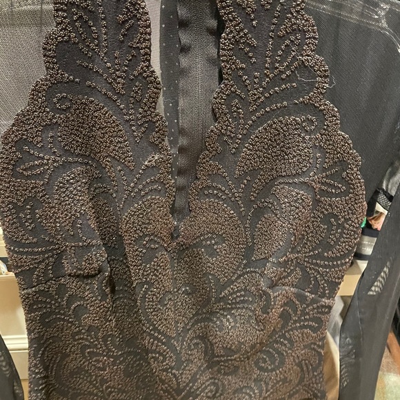 Dressy beaded and sheer long sleeve top - Picture 4 of 5